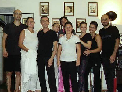 una classe dei corsi di massaggio di Roberto Boschini